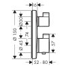 Hansgrohe Ecostat S Bateria wannowo-prysznicowa podtynkowa z termostatem chrom 15758000 